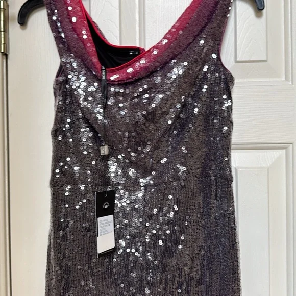 💖🔥FIERCE Tadashi Shoji Sequined Jumpsuit - Picture 3 of 9